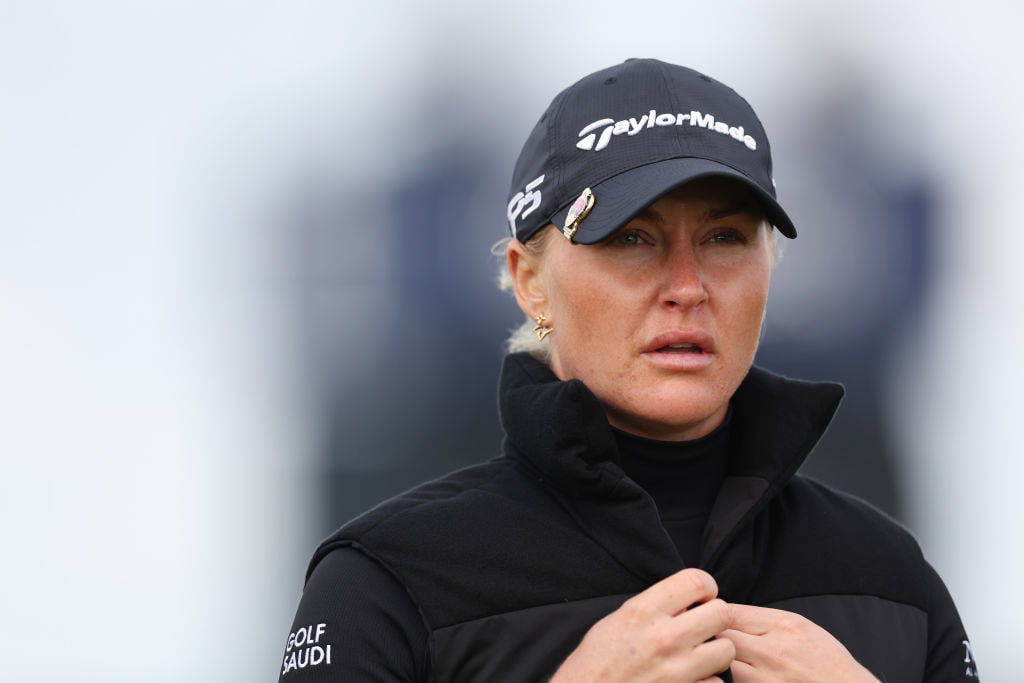 Charley Hull of England looks across the 10th hole during Day One of the AIG Women's Open